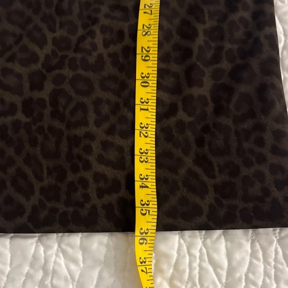 Michael Kors Black Leopard Print Midi Dress